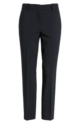 Theory Theory Treeca Wool Blend Crop Pants in Deep Navy — Women Winter navy Trousers & Chinos