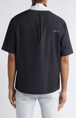 johnnie-O johnnie-O Stealth Stowable Short Sleeve Pullover Rain Jacket in Black — Men Winter black Outerwear