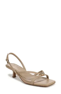 Vince Vince Tali Slingback Kitten Heel Sandal in Warm Almond — Women Autumn camel Shoes