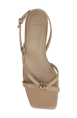 Vince Vince Tali Slingback Kitten Heel Sandal in Warm Almond — Women Autumn camel Shoes