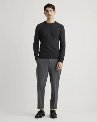 Quince Quince | Men's Mongolian Cashmere Crewneck Jumper in Charcoal — Men Winter navy Sweaters & Knits