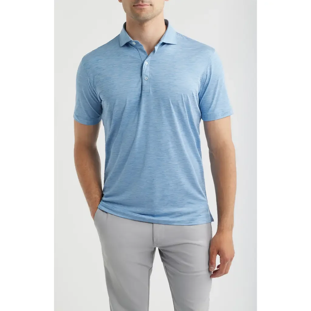 johnnie-O johnnie-O Huron PREP-FORMANCE Polo in Sailor — Men Summer silver Tops