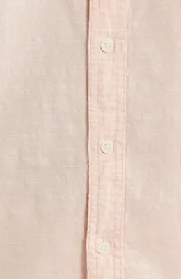 AG AG Mason Classic Fit Short Sleeve Button-Up Work Shirt in Vintage Pink — Men Spring beige Button-Down Shirts