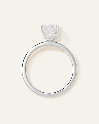 Quince Quince Women's Lab Grown Diamond Oval Petite Classic Engagement Ring 1.50ct in White Gold — Women Summer yellow Accessories