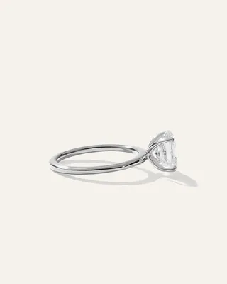 Quince Quince Women's Lab Grown Diamond Oval Petite Classic Engagement Ring 1.50ct in White Gold — Women Summer yellow Accessories