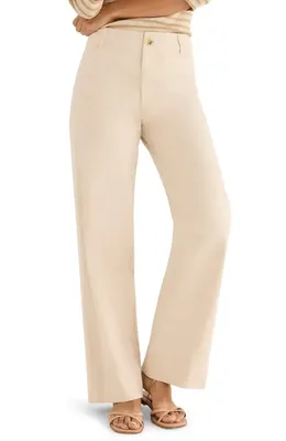 NIC+ZOE NIC+ZOE Stretch Cotton Twill Straight Leg Pants in Latte — Women Autumn tan Pants