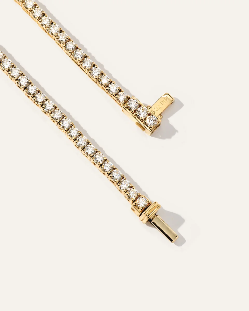 Quince Quince | Women's 14K Gold Lab Grown Diamond Tennis Necklace 5ctw in Yellow Gold — Women Spring yellow Accessories