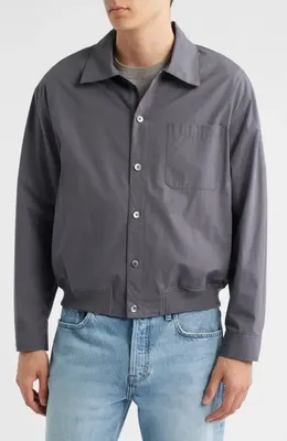 FRAME FRAME Cotton Jacket in Cloud Grey — Men Summer grey Outerwear