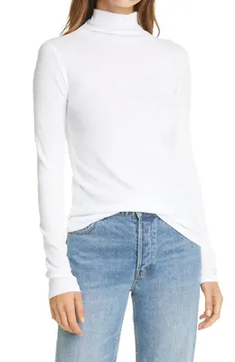 Vince Vince Turtleneck Top in White — Women Winter white Tops