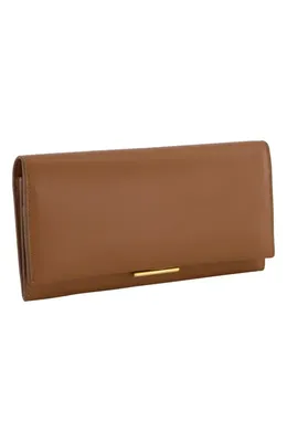 Vince Vince Continental Nappa Leather Wallet in Saddle — Women Autumn brown Accessories