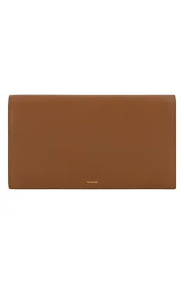 Vince Vince Continental Nappa Leather Wallet in Saddle — Women Autumn brown Accessories