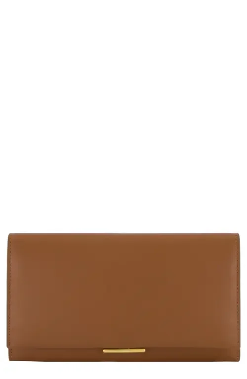 Vince Vince Continental Nappa Leather Wallet in Saddle — Women Autumn brown Accessories