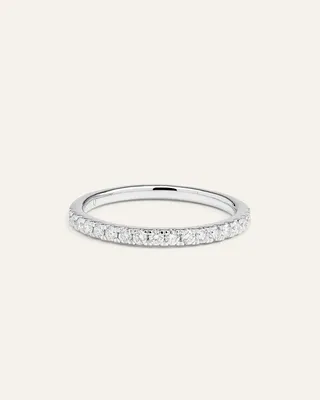 Quince Quince | Women's Lab Grown Diamond Pave Band Rings in White Gold — Women Summer white Jewelry