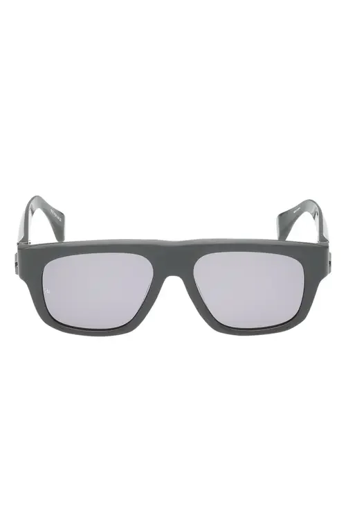 rag & bone rag & bone 53mm Square Sunglasses in Shiny Grey /Grey Lenses in Shiny Grey/Grey Lenses — Men Winter black Accessories
