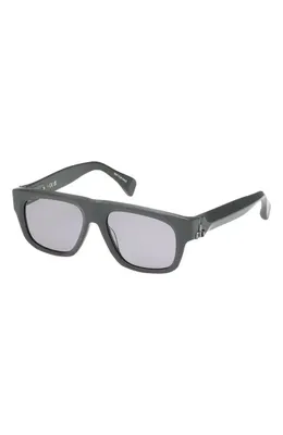 rag & bone rag & bone 53mm Square Sunglasses in Shiny Grey /Grey Lenses in Shiny Grey/Grey Lenses — Men Winter black Accessories