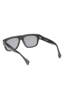 rag & bone rag & bone 53mm Square Sunglasses in Shiny Grey /Grey Lenses in Shiny Grey/Grey Lenses — Men Winter black Accessories