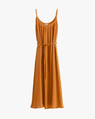 Cuyana Tencel Mar Dress - Saffron / Extra in gold — Autumn gold Dresses