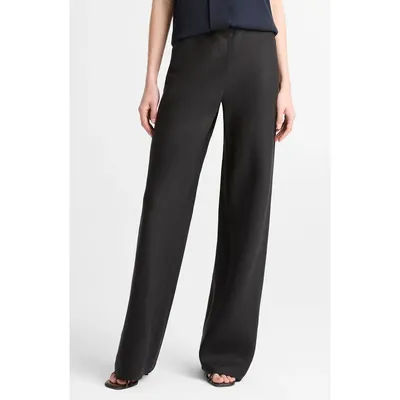 Vince Vince Colette Wide Leg Linen Pants in Black — Women Winter black Pants