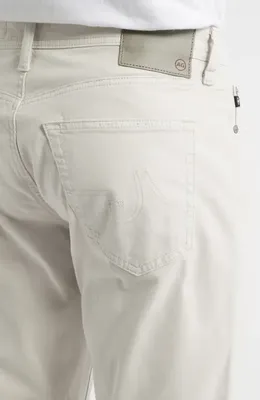 AG AG Everett Stretch Sateen Slim Straight Pants in Smoke — Men Winter white Pants