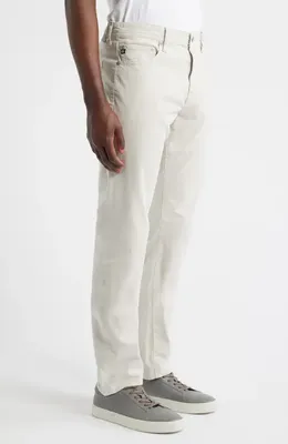 AG AG Everett Stretch Sateen Slim Straight Pants in Smoke — Men Winter white Pants