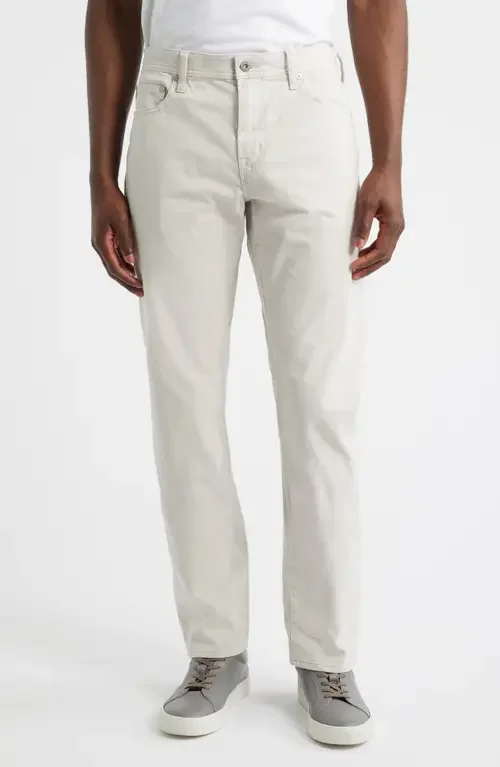 AG AG Everett Stretch Sateen Slim Straight Pants in Smoke — Men Winter white Pants