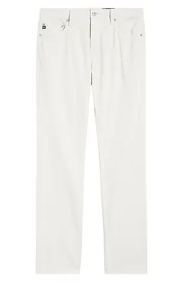 AG AG Everett Stretch Sateen Slim Straight Pants in Smoke — Men Winter white Pants