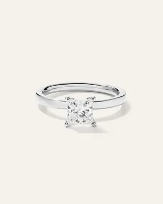 Quince Quince | Women's Lab Grown Diamond Princess Comfort Fit Engagement Ring 1ct in Platinum — Women Summer white Accessories