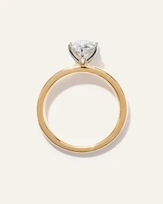 Quince Quince | Women's Lab Grown Diamond Pear Comfort Fit Engagement Ring 1.5ct in Yellow Gold — Women Spring gold Accessories