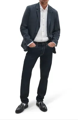rag & bone rag & bone Vincent Paper Cotton Blend Blazer in Navy — Men Winter navy Outerwear