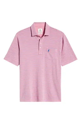 johnnie-O johnnie-O Ryan Stripe Polo in Rosewater — Men Spring pink Tops