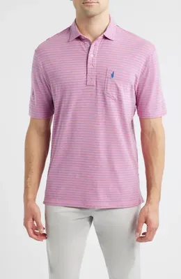 johnnie-O johnnie-O Ryan Stripe Polo in Rosewater — Men Spring pink Tops