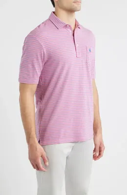 johnnie-O johnnie-O Ryan Stripe Polo in Rosewater — Men Spring pink Tops