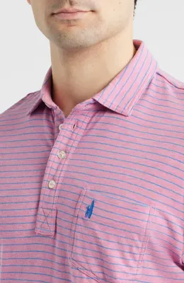 johnnie-O johnnie-O Ryan Stripe Polo in Rosewater — Men Spring pink Tops