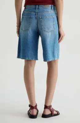 AG AG Thalia Denim Bermuda Shorts in Galaxy — Women Winter blue Shorts