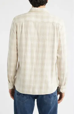 AG AG Curtis Classic Fit Button-Up Work Shirt in Natural Multi — Men Spring white Tops