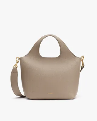 Cuyana Mini System Tote - Dark Stone / One Size in tan — Autumn tan Hand Bags