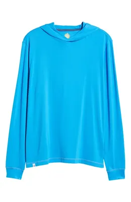 johnnie-O johnnie-O Talon PREP-FORMANCE Long Sleeve Hooded T-Shirt in Majorca — Men Winter blue Tops