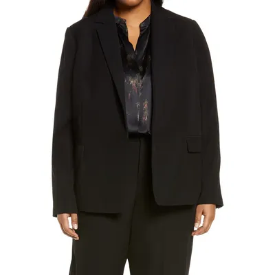 Vince Vince Women's Crepe Blazer in Black — Women Winter black Outerwear