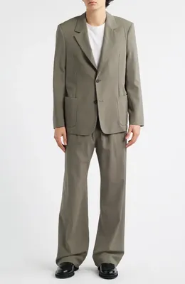 FRAME FRAME Wool Sport Coat in Smoky Green — Men Autumn grey Outerwear