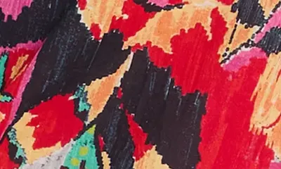 NIC+ZOE NIC+ZOE Kauai Crinkle Cotton Shirt in Red Multi — Women Spring red Tops