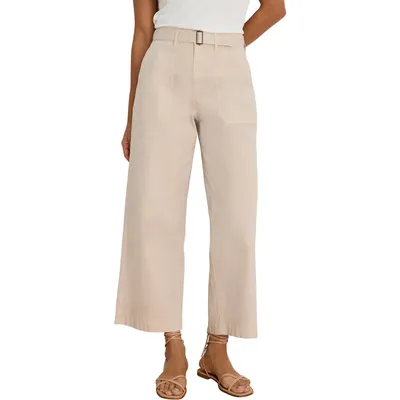 NIC+ZOE NIC+ZOE Highland Soft Stretch Wide Leg Pants in Macadamia — Women Autumn Pants