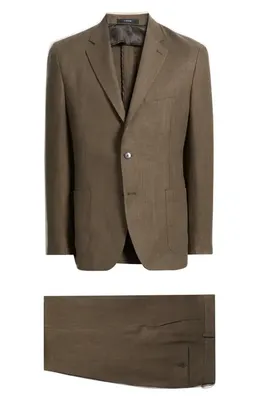 Vince Vince Icon Relaxed Fit Linen Suit in Brown — Men Autumn brown Suits