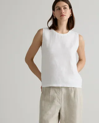 Quince Quince | Women's Tank Top in White — Women Winter white Tank Tops & Camis
