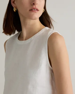 Quince Quince | Women's Tank Top in White — Women Winter white Tank Tops & Camis