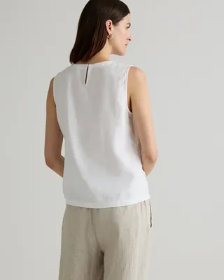 Quince Quince | Women's Tank Top in White — Women Winter white Tank Tops & Camis