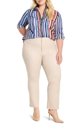 NIC+ZOE NIC+ZOE Plaza Ankle Demi Bootcut Pants in Chamois — Women Autumn beige Pants