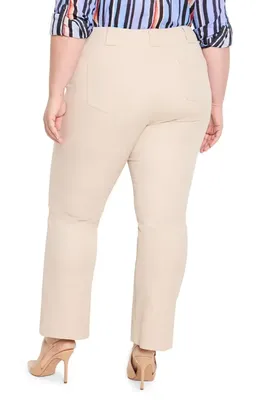 NIC+ZOE NIC+ZOE Plaza Ankle Demi Bootcut Pants in Chamois — Women Autumn beige Pants