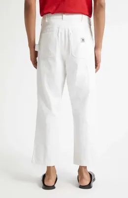 Bode Bode Knolly Brook Twill Trousers in White — Men Spring white Pants
