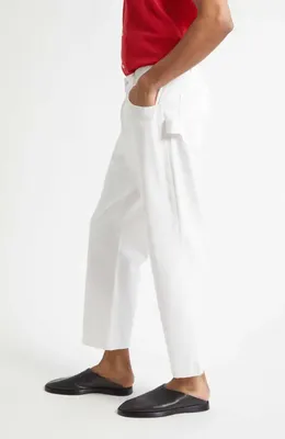 Bode Bode Knolly Brook Twill Trousers in White — Men Spring white Pants