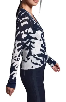 NIC+ZOE NIC+ZOE Nightfall Rib Cardigan in Indigo Multi — Women Winter navy Tops